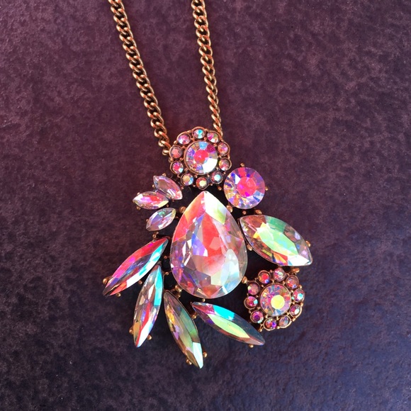 Sale J CREW CLEAR CRYSTAL PENDANT NWT - Picture 4 of 8